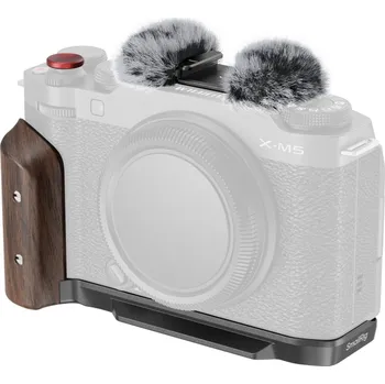 Příslušenství pro videokameru SmallRig L-Shape Mount Plate with Wooden Handle for FUJIFILM X-M5 (Black) 5260