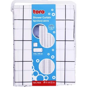 Sprchový závěs Sprchový závěs TORO EASY 178x199 cm bílá/černá