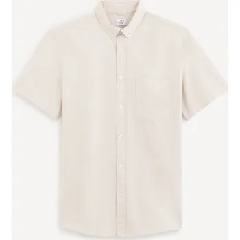 Pánská košile Celio Košile regular Daxfordmc 1145047 Béžová XXL