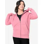 DOMYOS Dámská fitness mikina z meltonu na zip M RŮŽOVÁ