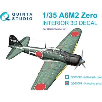 Plastikový model Quinta studio 1/35 A6M2 Zero (Nakajima Prod.) 3D-Print.&col.int.