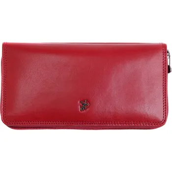 Peněženka Velká kožená peněženka s organizérem Cosset 4401 Komodo Red červená