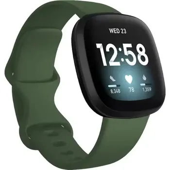 Příslušenství k chytrým hodinkám eses Silikonový řemínek pro Fitbit Versa 3 a 4, Sense 1 a 2 - Velikost S, Zelený