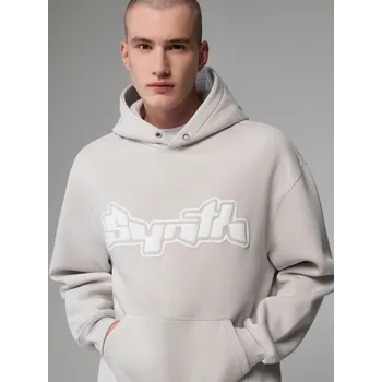 Pánská móda Světle šedá mikina s potiskem Synth - XXL - House - světle šedá - 756GG-09X