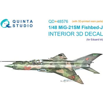 Plastikový model Quinta studio 1/48 MiG-21SM Fishbed-J 3D-Print.&col.inter.(EDU)