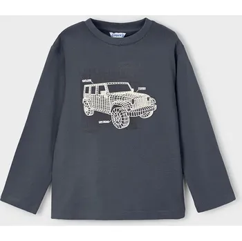 Dětská móda Dětské bavlněné tričko s dlouhým rukávem Mayoral 4088.5E.Mini.9BYA modrá 57X, vel. 116