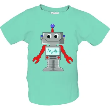 Tričko s potiskem Robot kamarád – stylový kousek pro malé techniky dětské