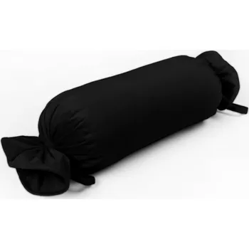 Dekorativní polštářek Sametový polštář válec bonbon Velvet Premium SVP-041 Černý 15x40 cm
