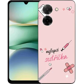 Pouzdro na mobilní telefon Gelový kryt mmCase na Xiaomi Redmi A5 (173.45x79.35x8.45mm) - nejlepší sestřička růžové pozadí