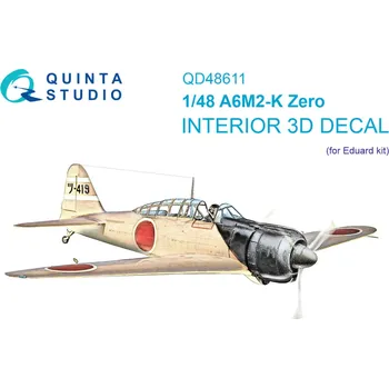 Plastikový model Quinta studio 1/48 A6M2-K Zero 3D-Print.&col.interior (EDU)