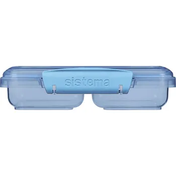 Svačinový box Sistema Krabička na svačinu Ocean Bound se 2 oddíly 350 ml Barva: modrá