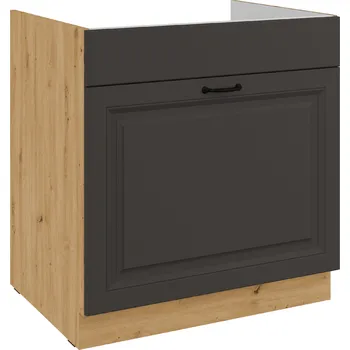Kuchyňská skříňka Spodní skříňka pod dřez Stilo 80 ZL 1S BB - Premium Box Barva korpusu: Dub artisan, Barva dvířek: Grafit