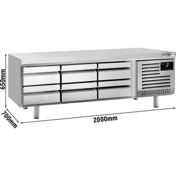 Lednice G.Gastro Chladicí jednotka Premium PLUS - 2000mm - 310L - 6 šuplíků