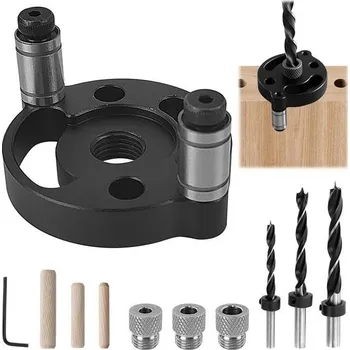 Sada nářadí Sada polohovačů vrtacího přípravku do dřeva, pomůcka pro vrtací přípravek, vrtací vodítko,