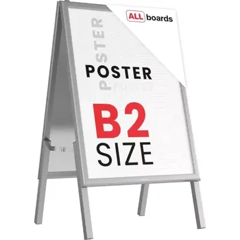 Allboards,Oboustranná reklamní tabule B2 OWZ ve stříbrném hliníkovém rámu,OWZ_P_05