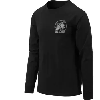Pánské oblečení Tričko s dlouhým rukávem Old School, Helikon, Černé, 3XL