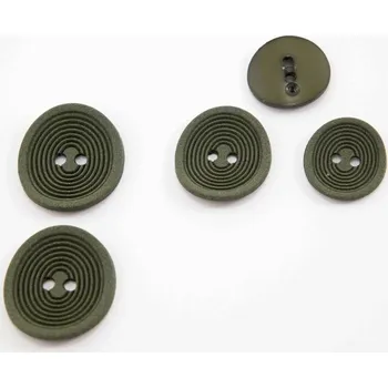 Knoflík Dírkový knoflík - ovál - khaki - průměr 2,5 cm