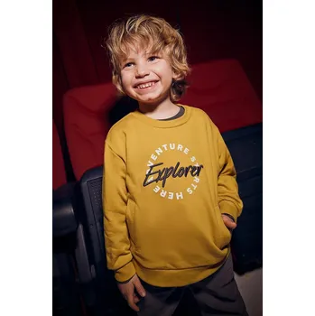 Chlapecká mikina Dětská mikina Mayoral žlutá barva, 4408 4408.5E.Mini.9BYA 18X, vel. 98