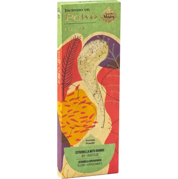 Vykuřovací prášek - Citronela a pomeranč 60g, prémiové vykuřovadlo Sagrada Madre, repelentní účinky