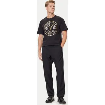 Dámské kalhoty Versace Jeans Couture Kalhoty z materiálu 79GAA100 N0136 Černá Regular Fit 52