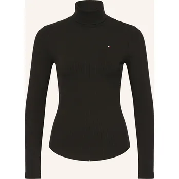 Dámské tričko Tommy Hilfiger Dámské Tričko S Rolákem, černá, 38