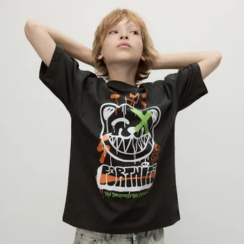 Chlapecké tričko Reserved 008FH-99X Černá 152