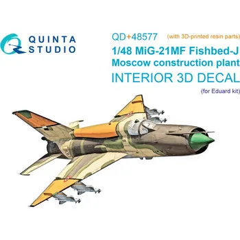 Plastikový model Quinta studio 1/48 MiG-21MF Fishbed-J (Moscow plant) 3D-Printed