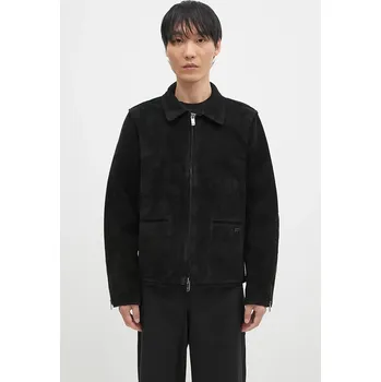 Semišová bunda Filling Pieces Leather Jacket Suede 75922791861 černá 99X, vel. XL