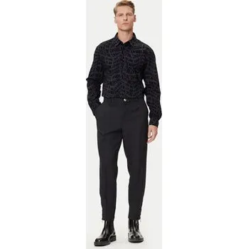 Pánská košile Versace Jeans Couture Košile 79GAL2R0 NS703 Černá Slim Fit 50