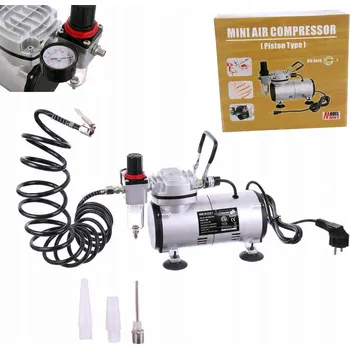Kompresor Bezolejový kompresor FENGDA AS18-2 pro airbrush, huštění míčů a pneumatik