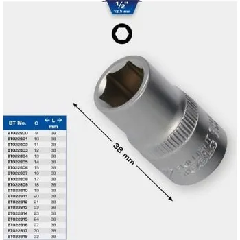 Gola hlavice Brilliant Tools BT022812 Šestihranný nástrčný ořech 1/2", 21 mm