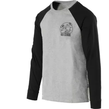 Pánské tričko Tričko s dlouhým rukávem Old School, Helikon, Šedé, 3XL