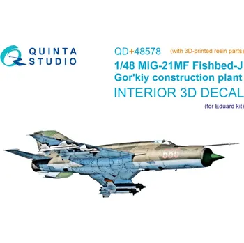 Plastikový model Quinta studio 1/48 MiG-21MF Fishbed-J (Gorkiy plant) 3D-Printed