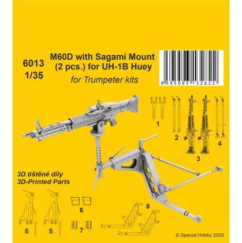 Plastikový model CMK 1/35 UH-1B Huey - M60D w/ Sagami Mount (2 pcs.)