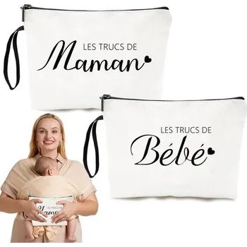 Kabelka Sada 2 kosmetických taštiček pro maminku | Kosmetická taštička pro nastávající maminku | Kosmetická