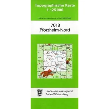 Topographische Karte Baden-Württemberg Pforzheim-Nord