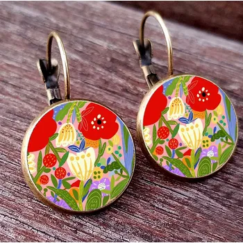 Náušnice Prosperk Náušnice z pryskyřice květinové máky