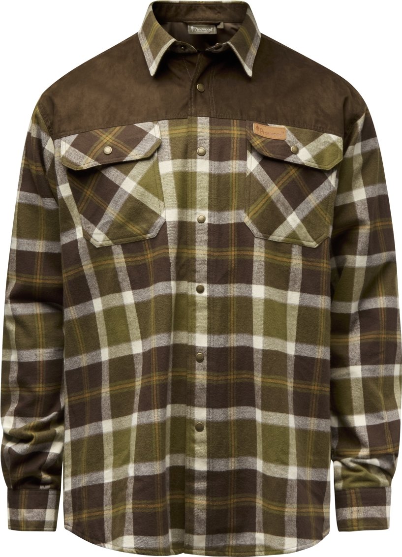 Pinewood Pánská lovecká košile Douglas Velikost: 4XL OliveGreen/Cr.White