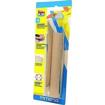Modelovací hmota MITAMA dřevěné modelovací nástroje 4 ks