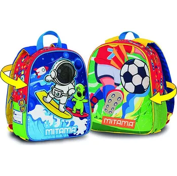 Dětský batoh MITAMA Spinny Fotbal/Surf, oboustranný