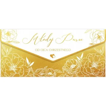 SVATEBNÍ PŘÁNÍ ZLATÉ PRO NOVOMANŽELE OD KMOTRA + OBÁLKA NA PENÍZE