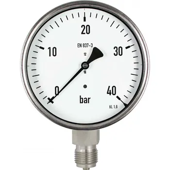 Manometr Ø63mm, 0-40 bar, glycerin, spodní př.