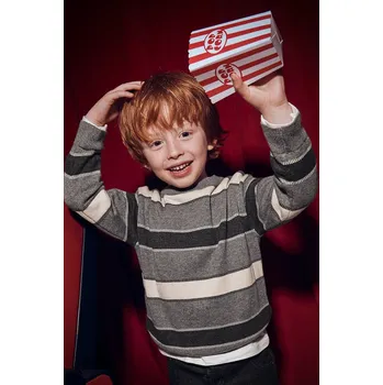 Dívčí svetr Dětský svetr Mayoral šedá barva, 4374 4374.5D.Mini.9BYA 09X, vel. 128