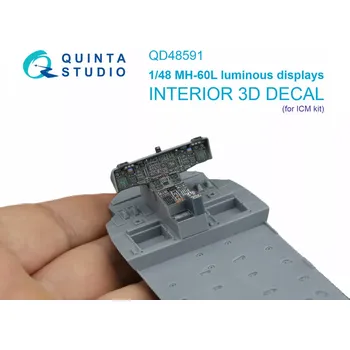 Plastikový model Quinta studio 1/48 MH-60L Blackhawk luminous displays (ICM)