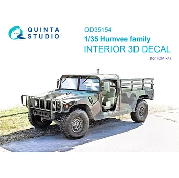 Plastikový model Quinta studio 1/35 Humvee family 3D-Print.&col.interior (ICM)