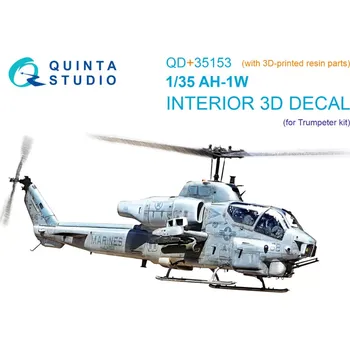 Plastikový model Quinta studio 1/35 AH-1W 3D-Print.&col.interior (TRUMP)