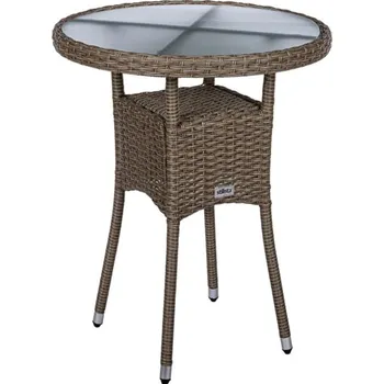 Zahradní stůl STILISTA Zahradní polyratanový stolek, 60 x 75 cm, krémový