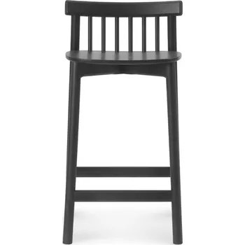 Barová židle Normann Copenhagen, Barová židle s opěradlem Pind 65 cm černý jasan - Formadore