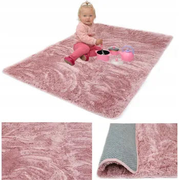 Koberec Koberec Plyšový Měkký Protiskluzový Pro Praní Pudrový 50x70 cm Softi Plyš