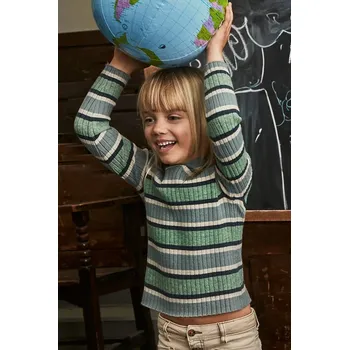 Dívčí svetr Dětský svetr Mayoral 4001.6C.Mini.9BYA tyrkysová 67X, vel. 104